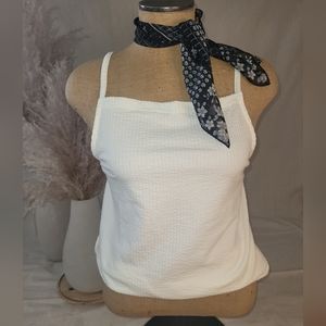 Madewell Rib Textured Halter Tank